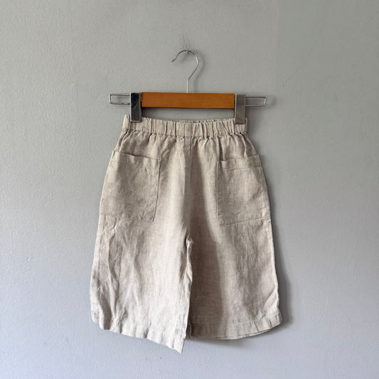 Petits Vilains / Beige linen pants / 4-5Y