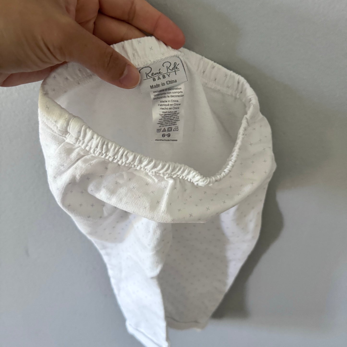 Rene Rope baby / White cotton pants / 6-9M