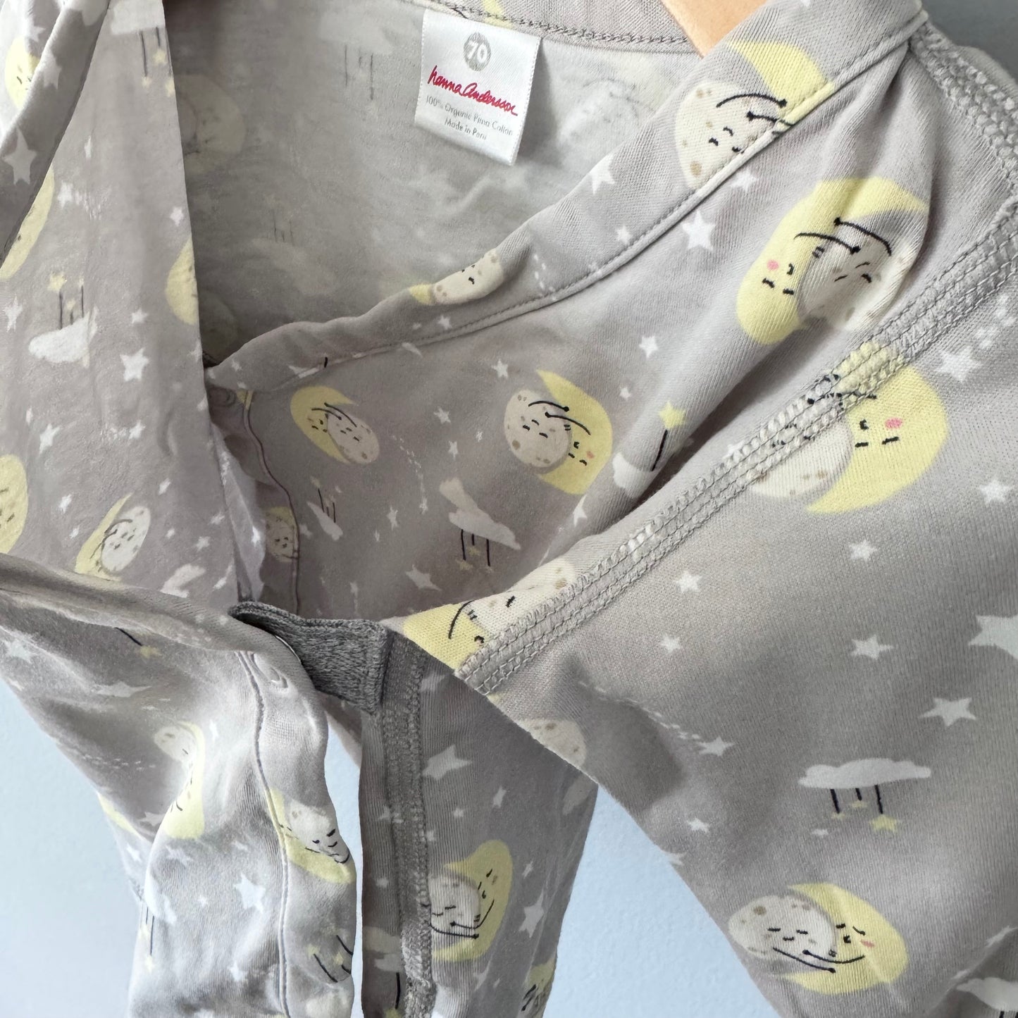 Hanna Andersson / Grey kimono long sleeve top / 3-6M