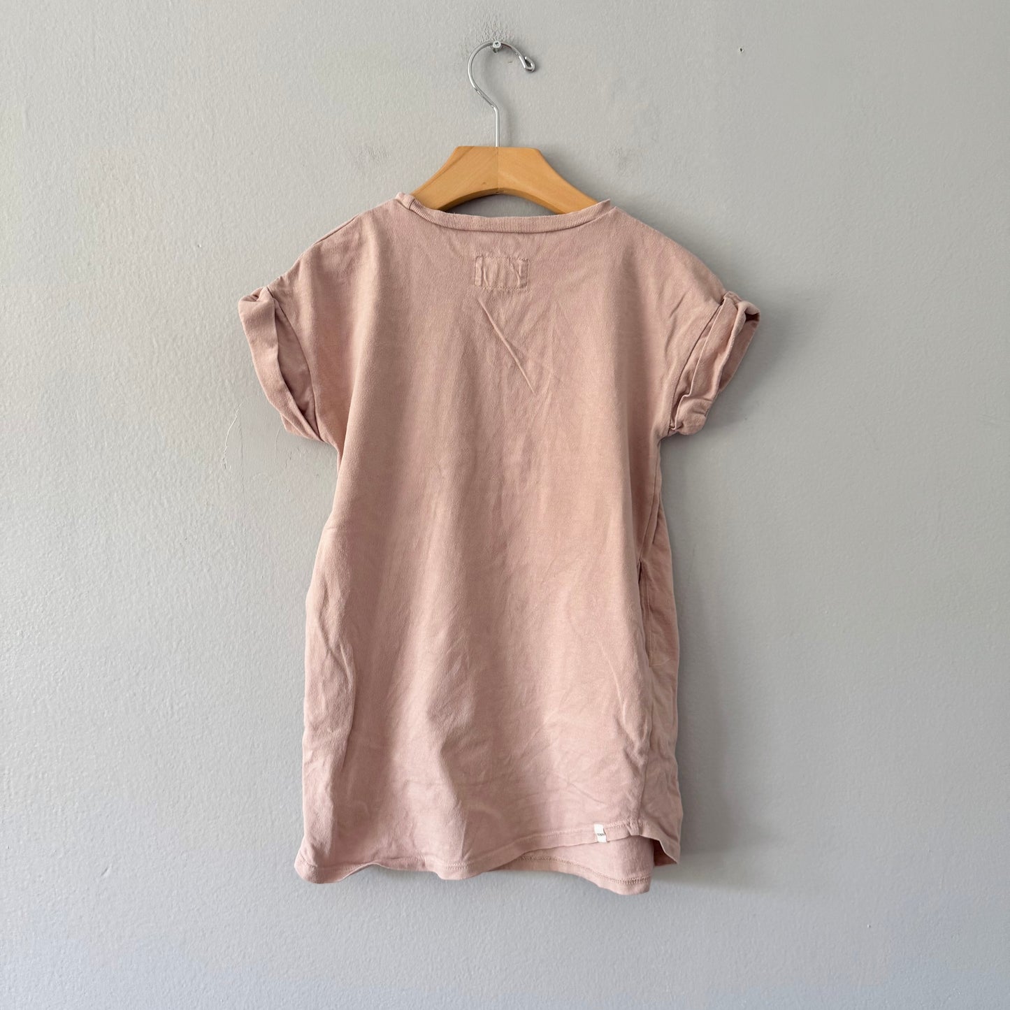 Mini mioche / Smokey pink short sleeve dress / 3-4Y