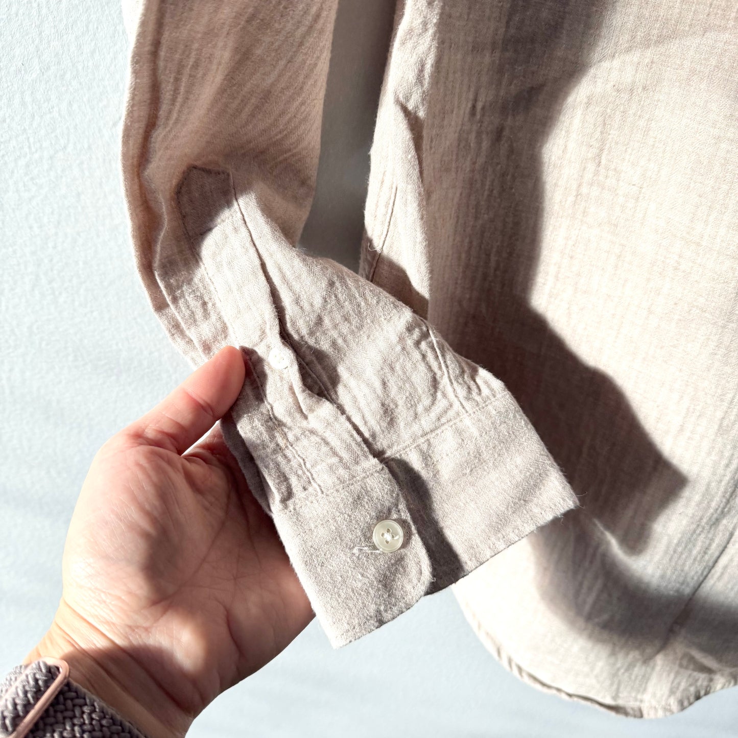 Frank and Oak / Beige flannel shirt / Men M