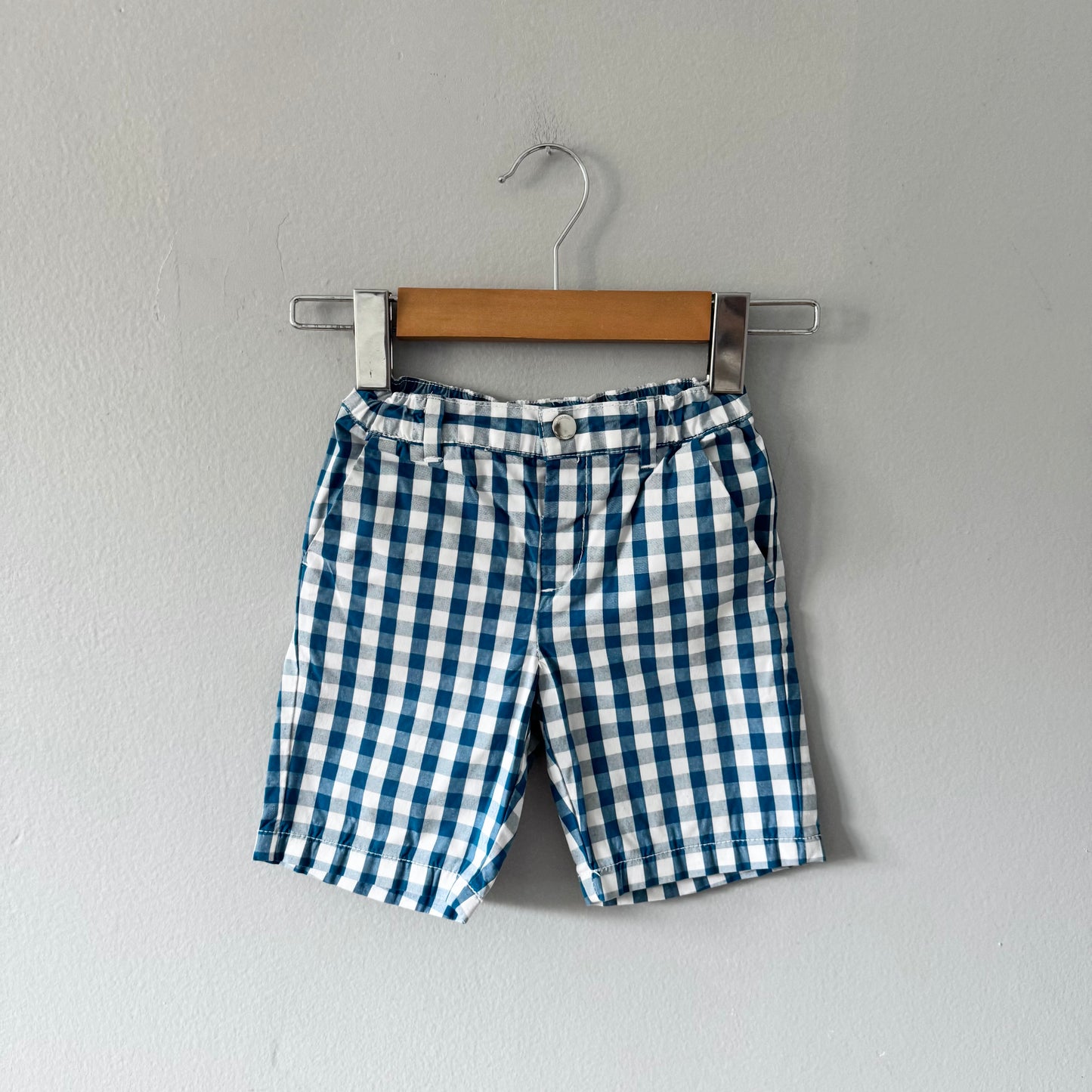 Jacadi / Blue white gingham shorts / 36M