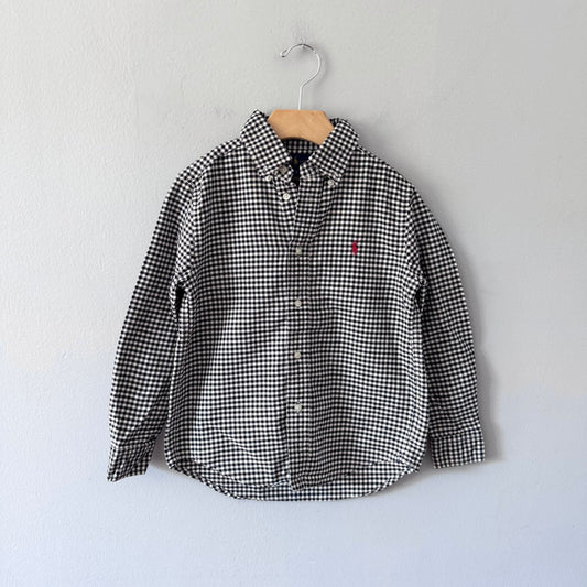 Polo Ralph Lauren	/ Black x white check shirt / 6Y