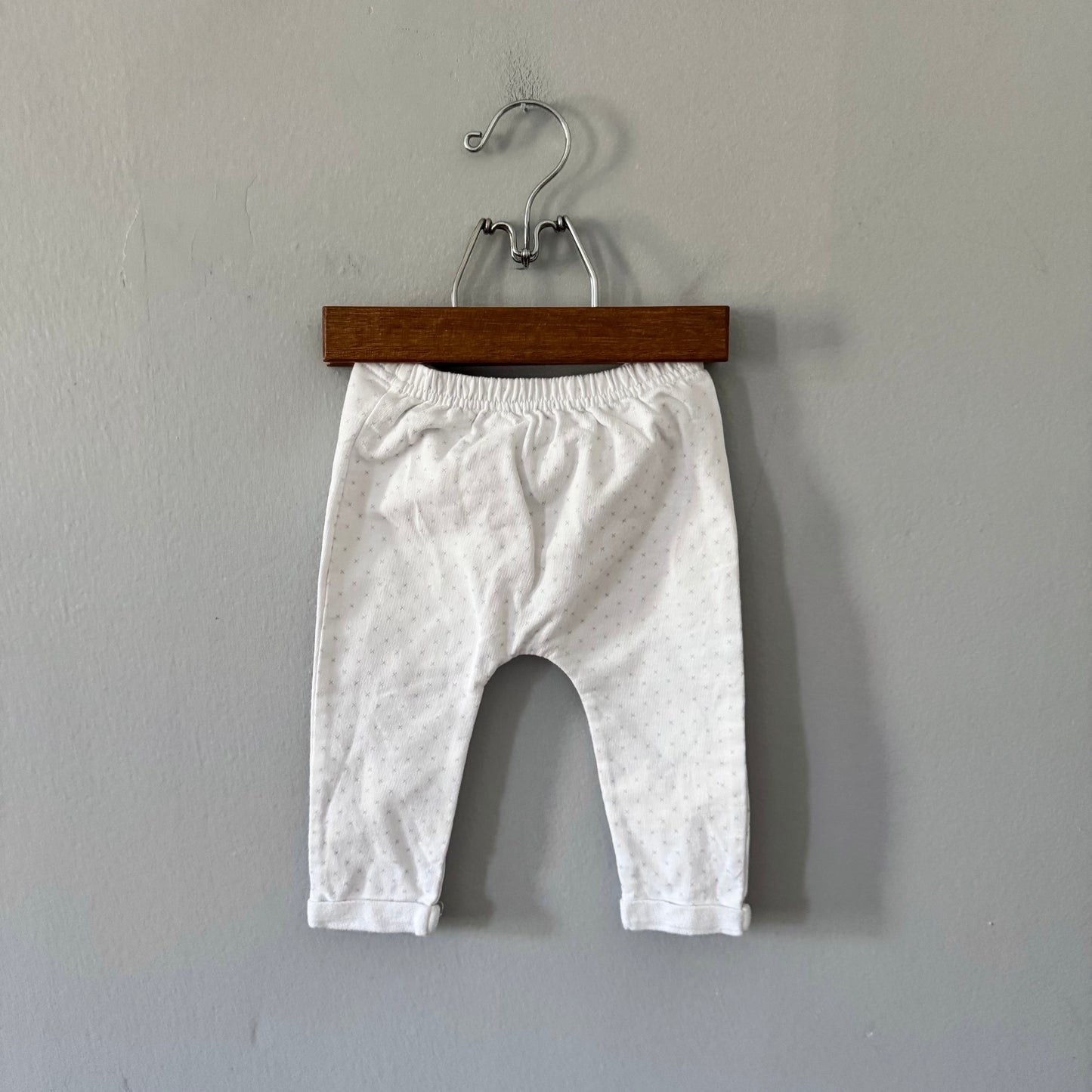 Rene Rope baby / White cotton pants / 6-9M