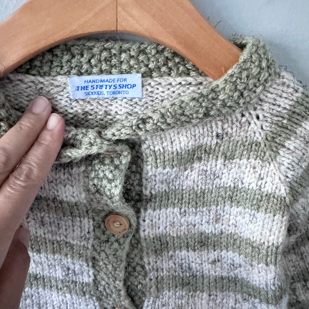 Handmade / Stripe knit cardigan / 12-24M