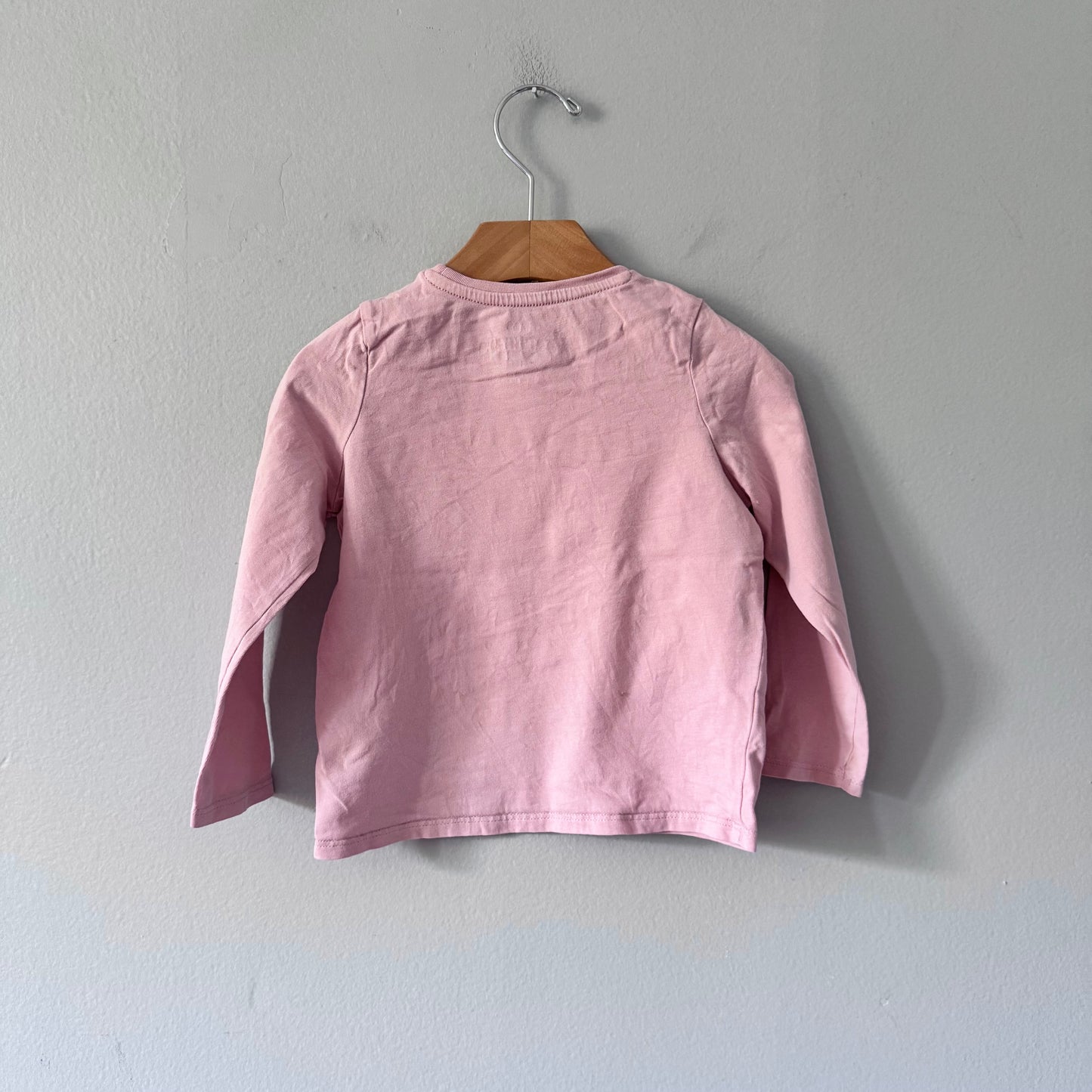 M&S / Pink long sleeve shirt / 2-3Y