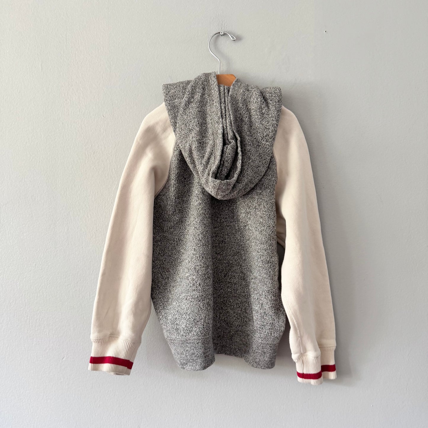 Roots / White x salt and pepper hoodie / 7-8Y