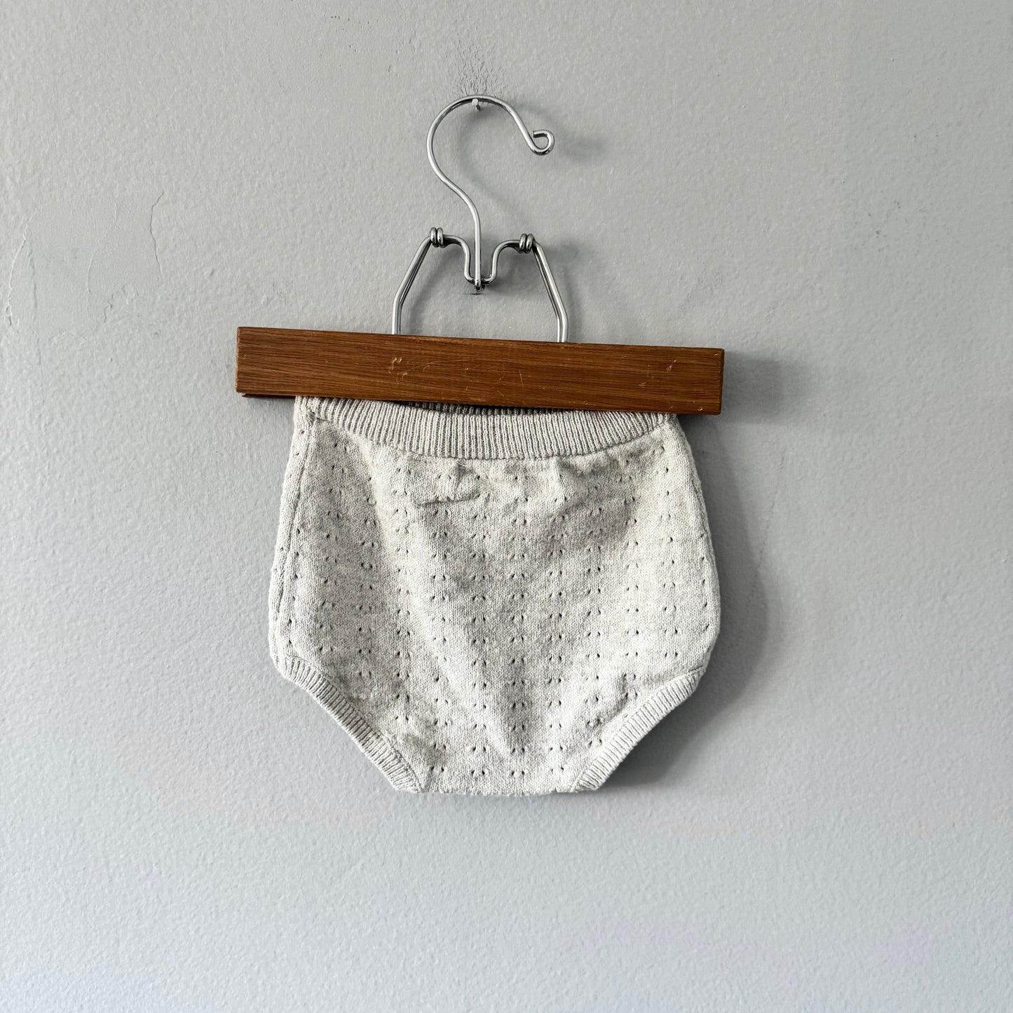 Zara / Bloomer en maille gris clair / 3-6M