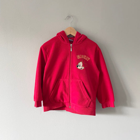 Disney / Red fleece zip up hoodie / 6Y