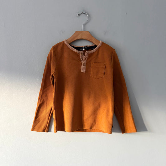 Ben Sherman / Brown waffle long sleeve top / 6Y