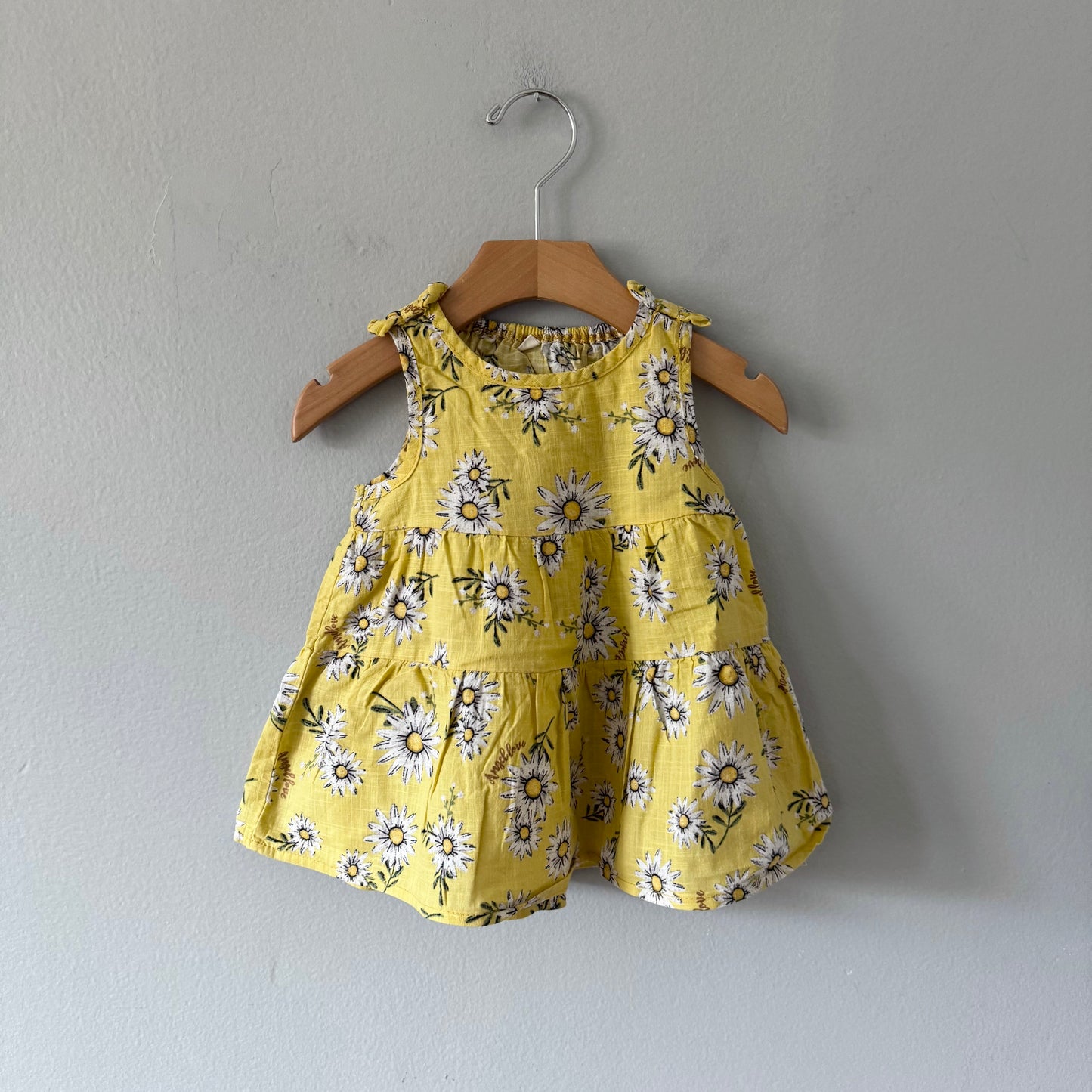 No brand / Yellow cami dress - flower / 18-24M