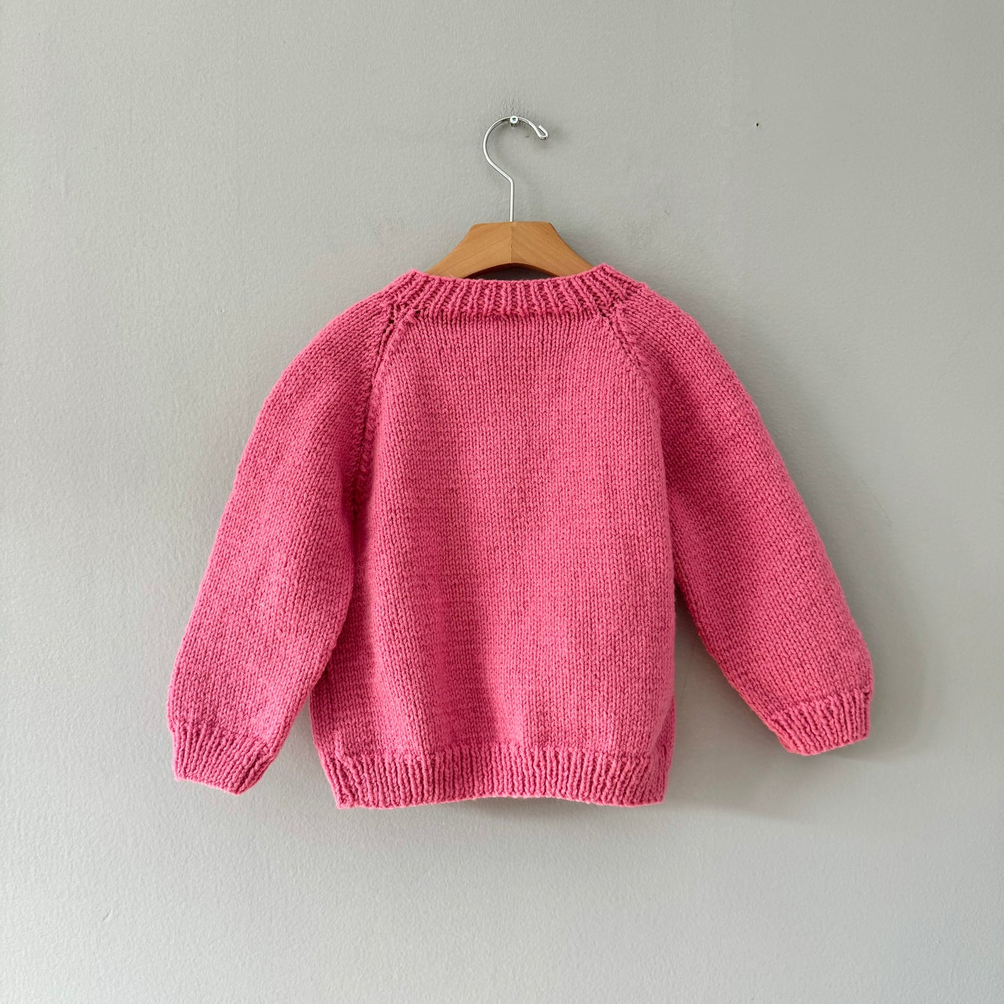 Handmade / Pink x butterfly cardigan / 4Y