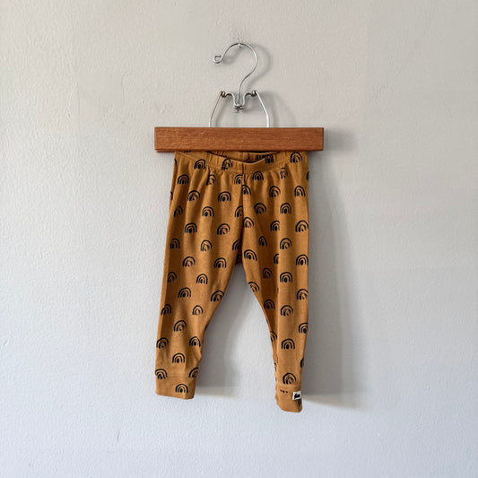 Little & Lively / Brown x black rainbow leggings / 6-9M