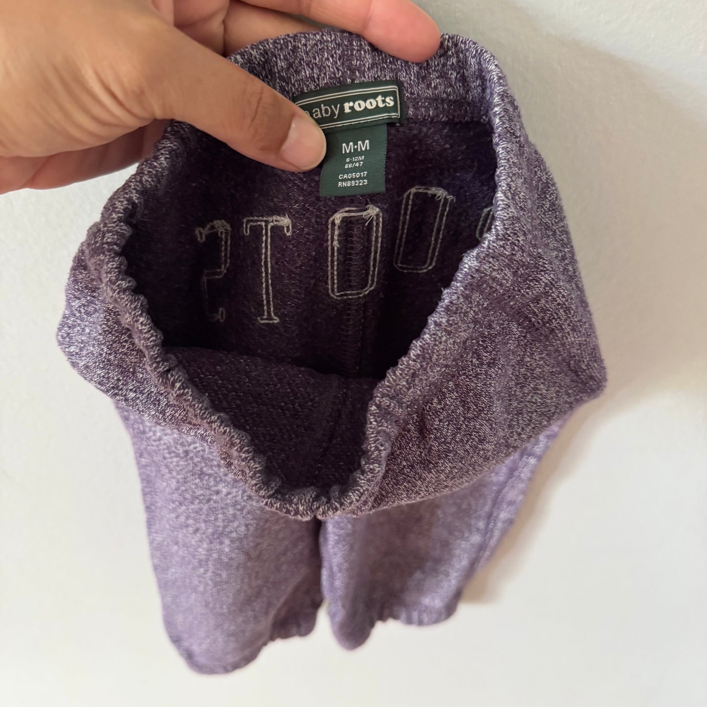 Roots / Purple salt and pepper pants / 6-12M