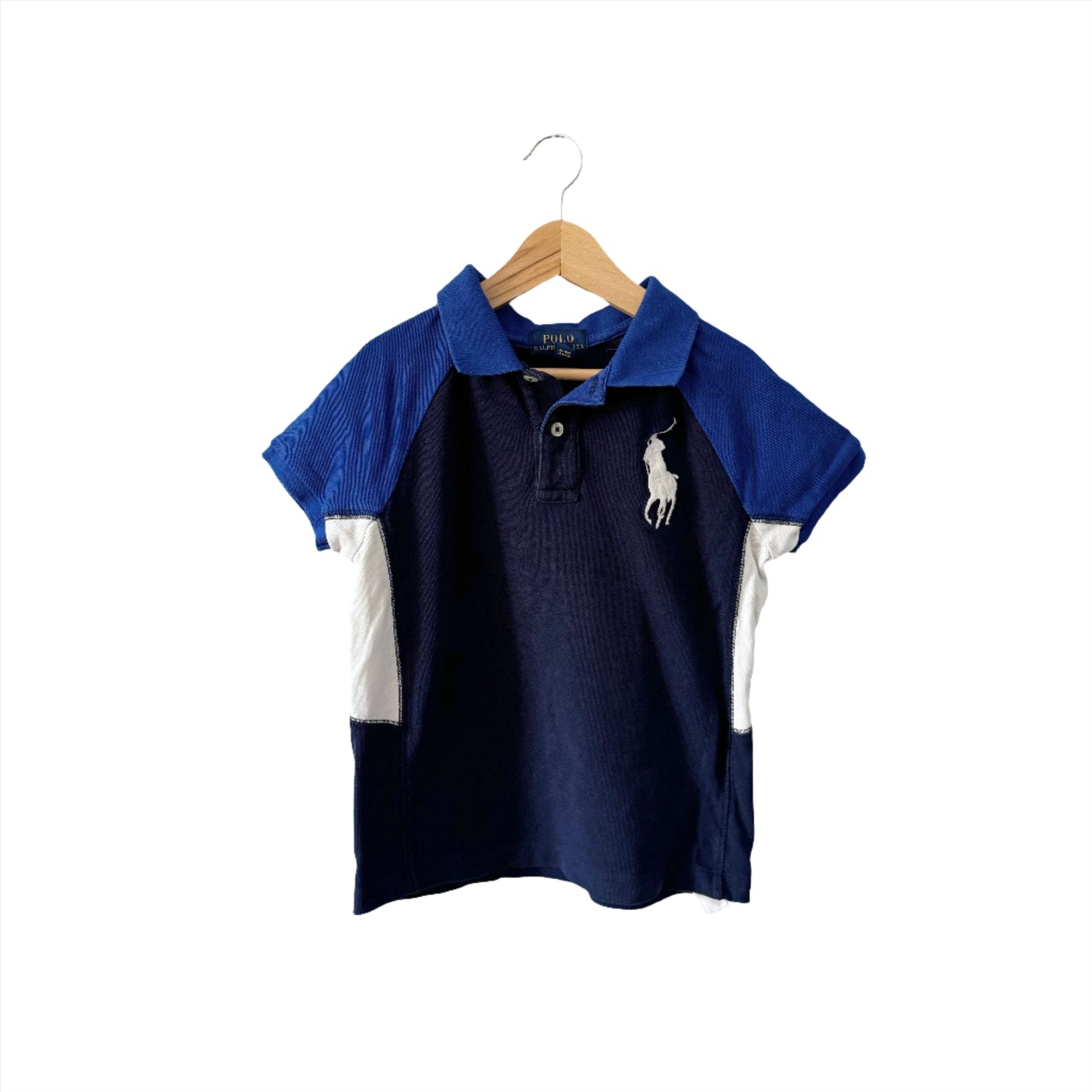 Polo Ralph Lauren / Navy, blue, white polo shirt / 5Y