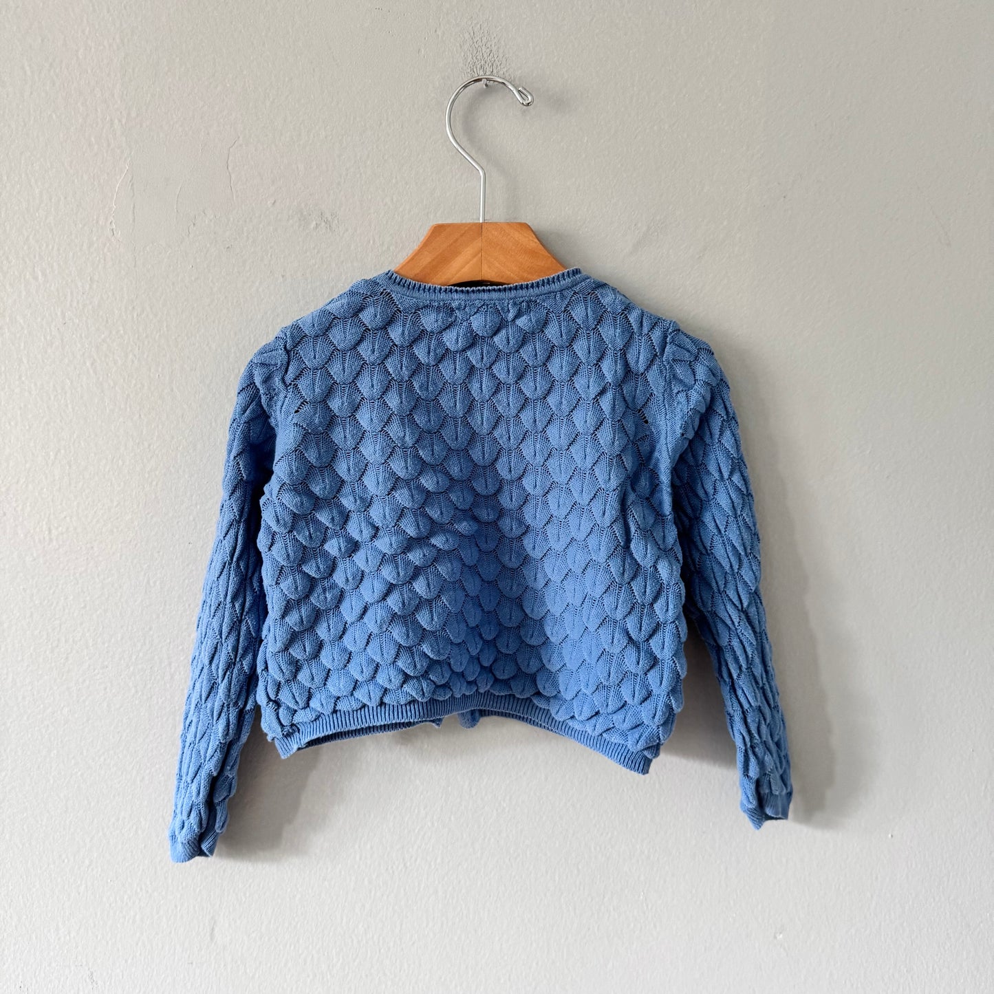 H&M / Blue cotton knit cardigan / 18-24M