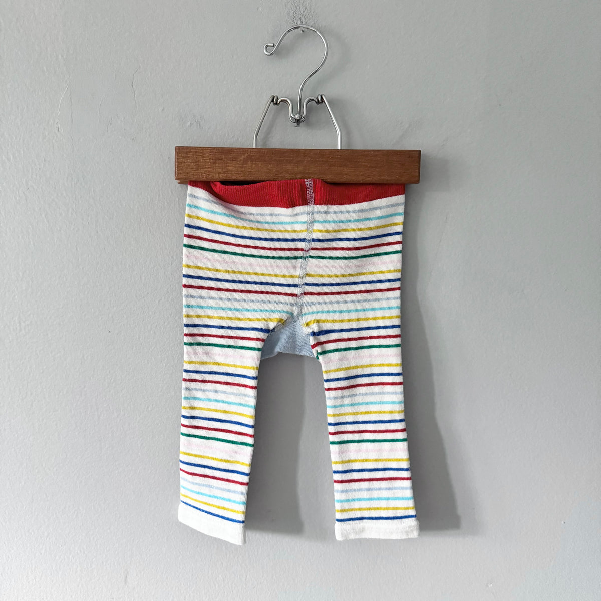 Joules / White x stripe leggings / 12-24M