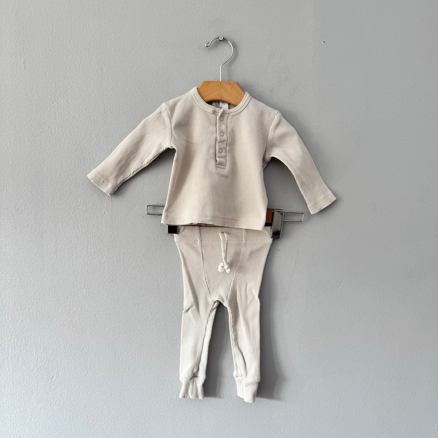 Mebie baby / Ensemble côtelé à manches longues / 3-6M