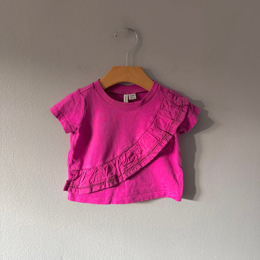 Janie & Jack / Pink short sleeve top / 12-18M