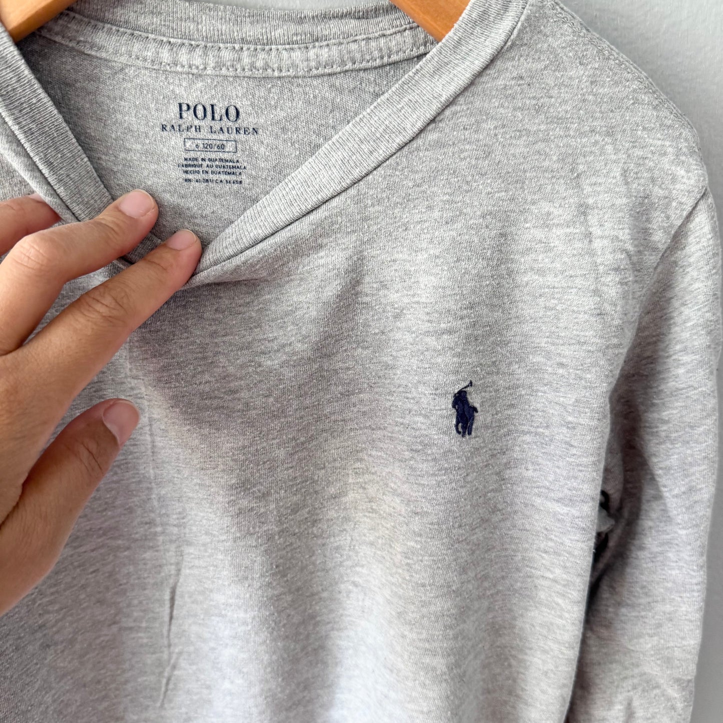 Polo Ralph Lauren / Light grey long sleeve / 6Y