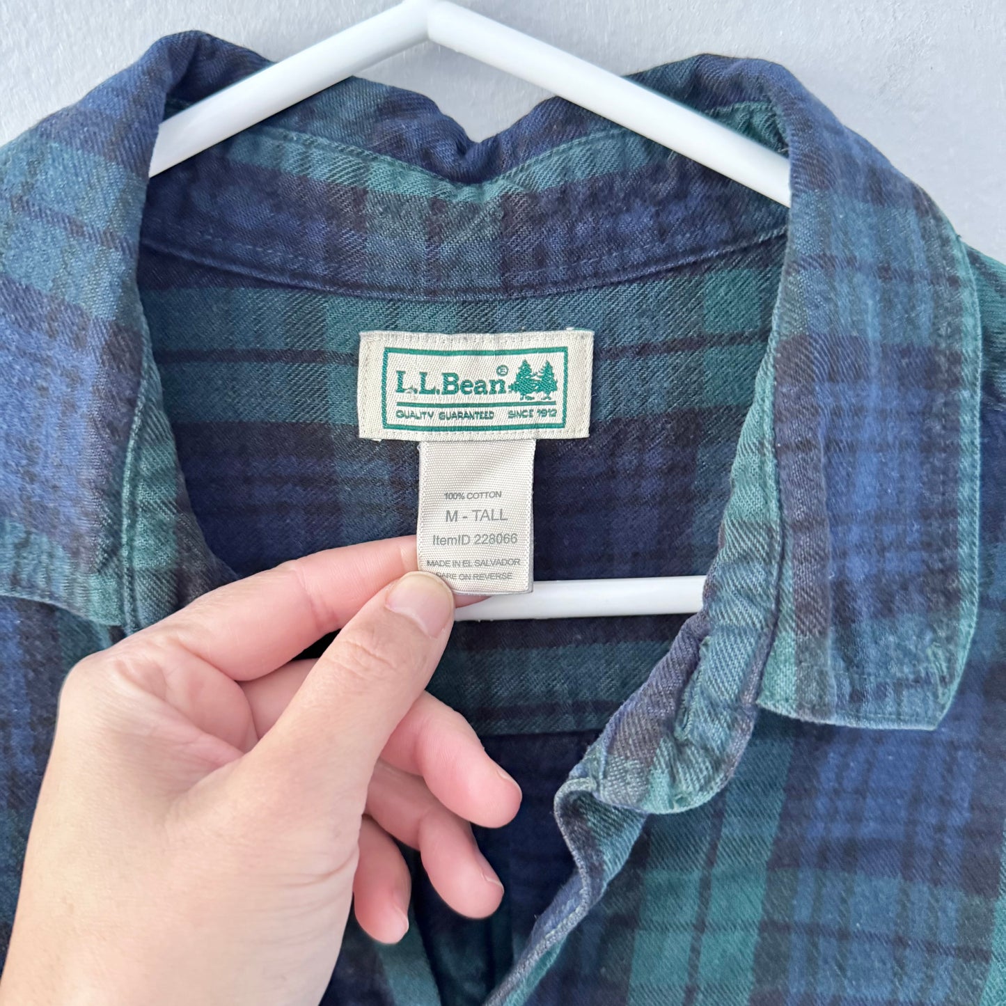 LL Bean vintage / Chemise à carreaux en flanelle / Homme M