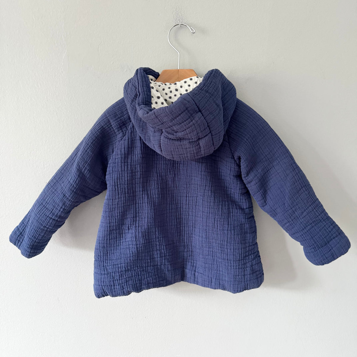Zara / Navy muslin padded jacket / 2-3Y