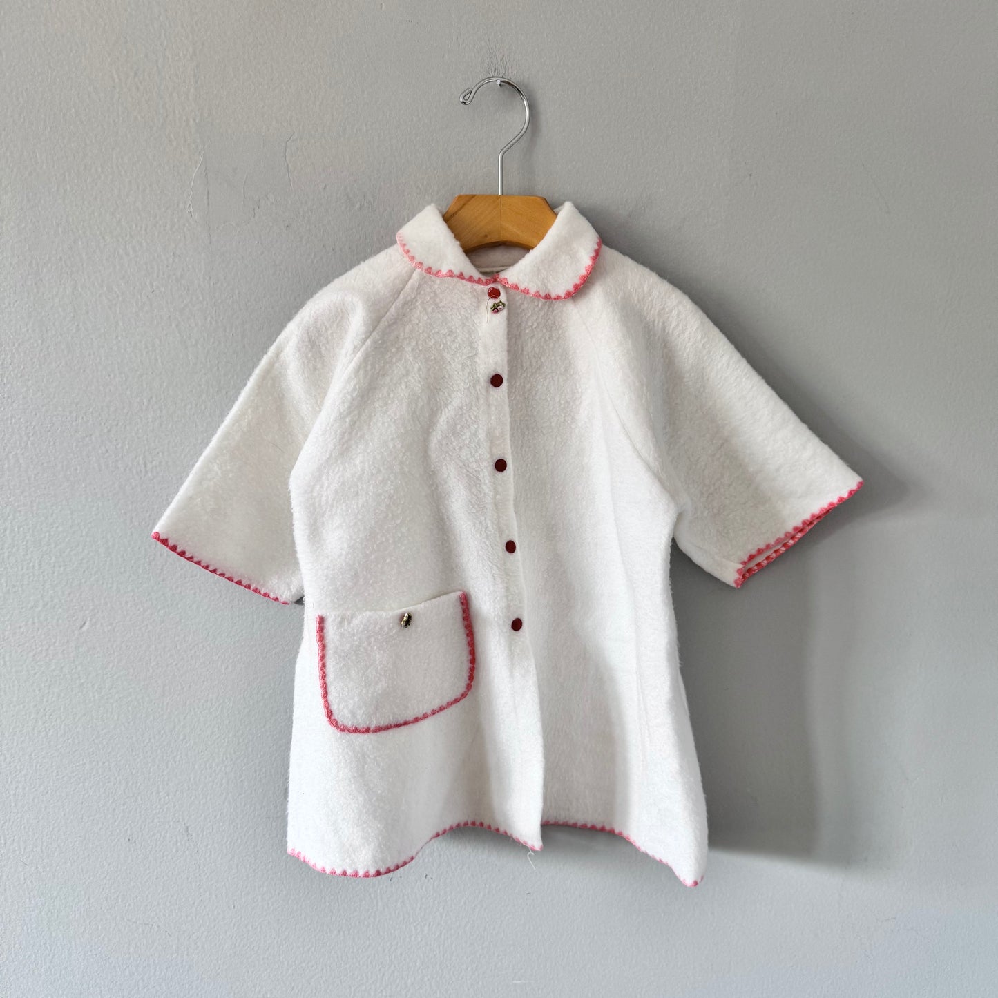 Vintage / Veste polaire blanche / 18-24 mois