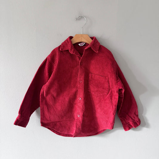 Vintage Palomilo / Red corduroy shirt / 6-7Y