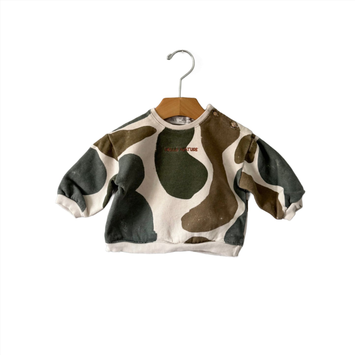 Zara / Hello Nature sweatshirt / 3-6M