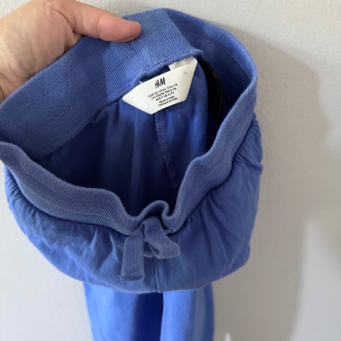 H&M / Blue cotton pants / 6-7Y
