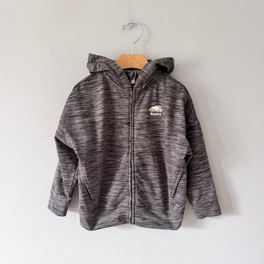 Roots / Grey active zip up hoodie / 5T