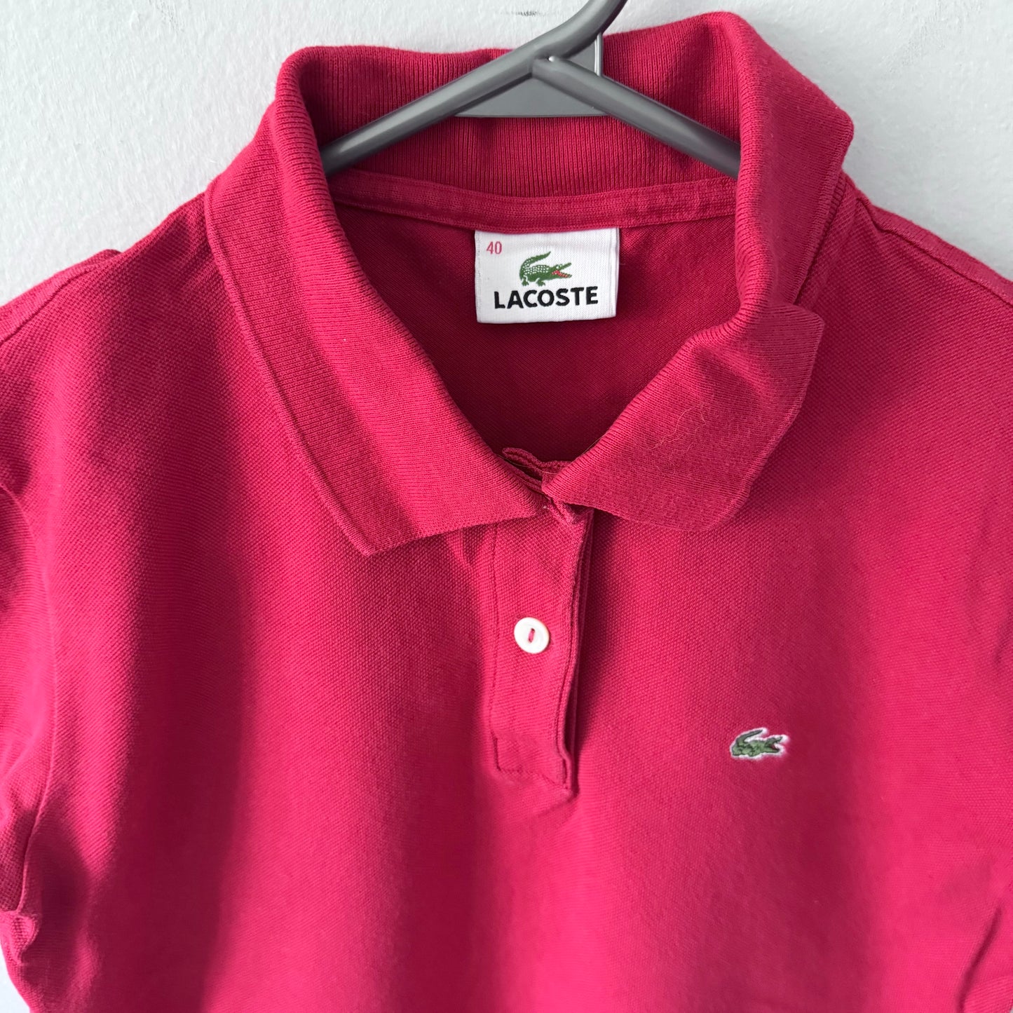 Lacoste / Polo rouge / Femme 40