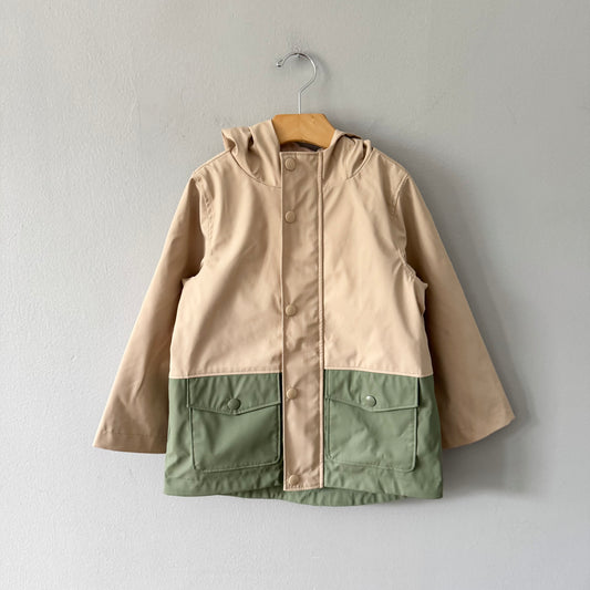 Rise Little Earthling / Beige rain jacket / 4-5Y