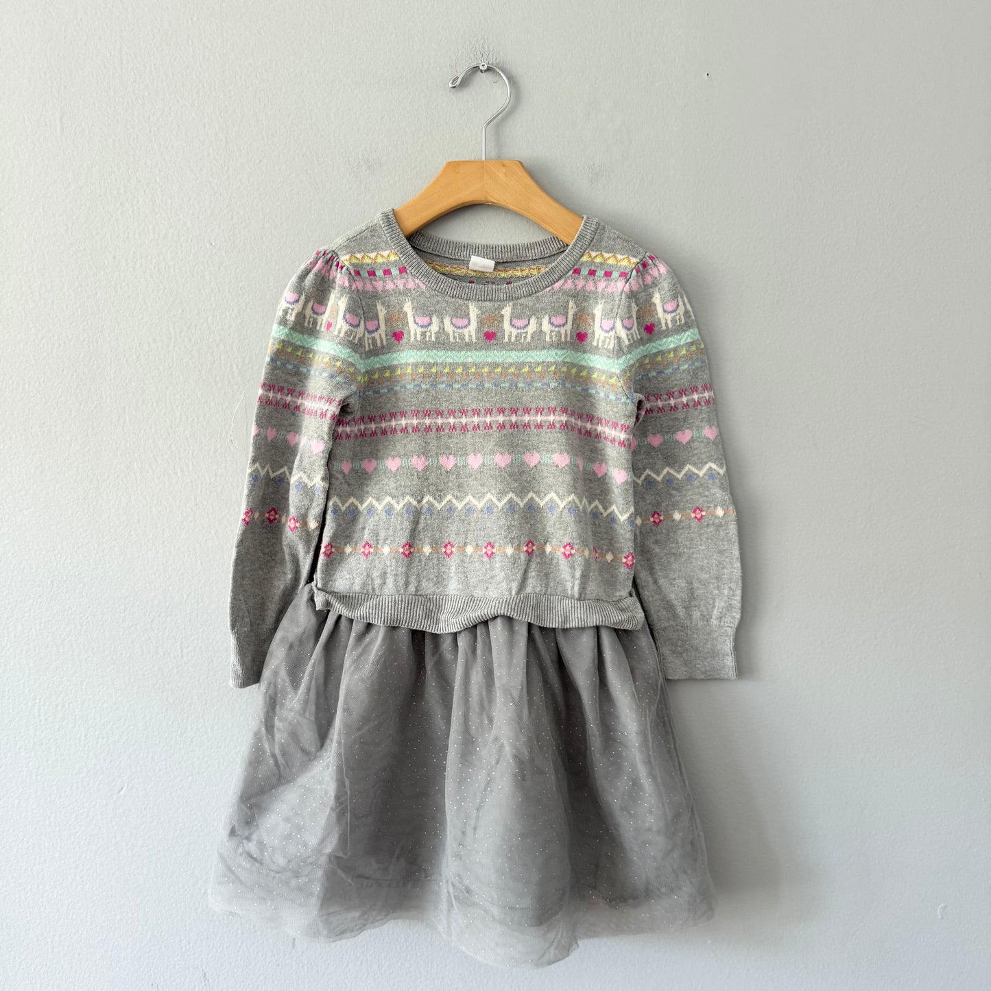 Gap / Light grey knit / tutu dress / 5Y