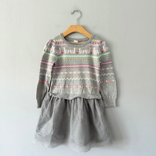 Gap / Light grey knit / tutu dress / 5Y