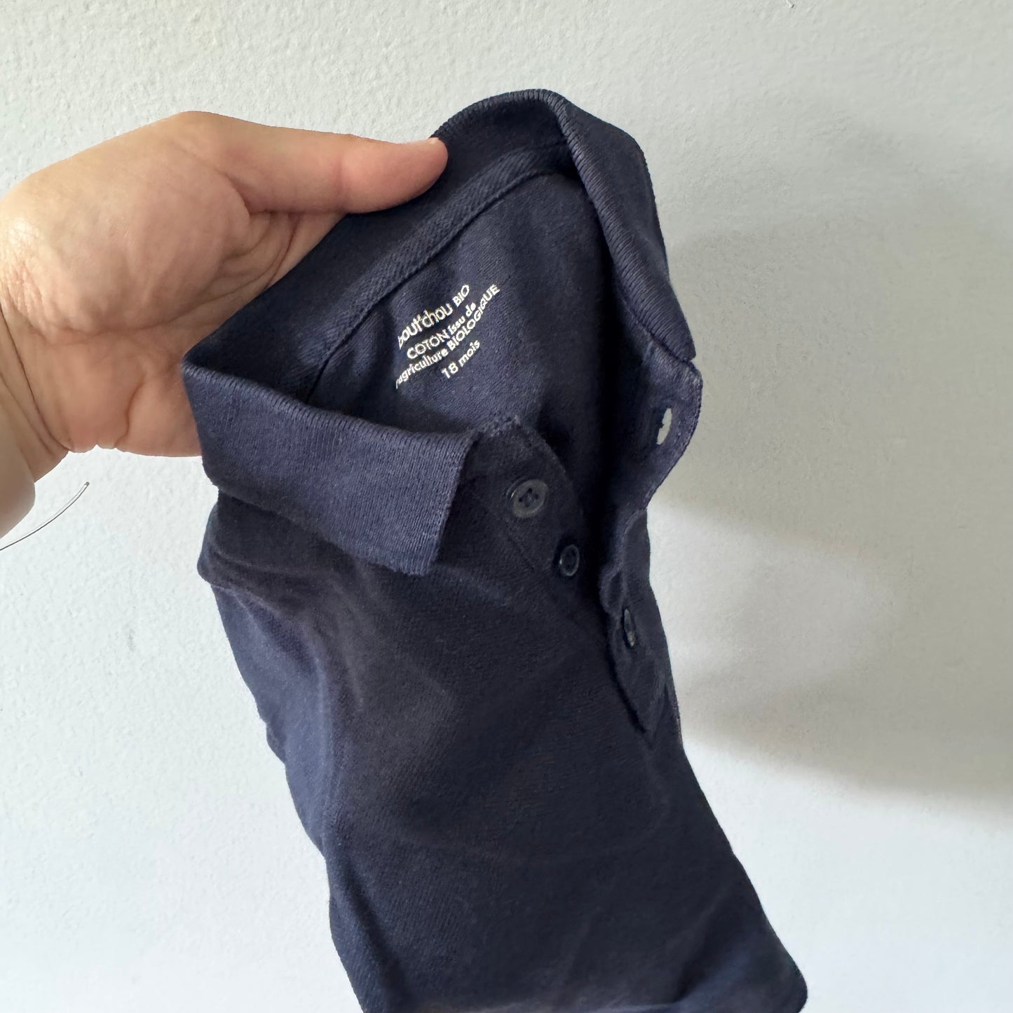 Bout'chou / Navy polo shirt / 18M