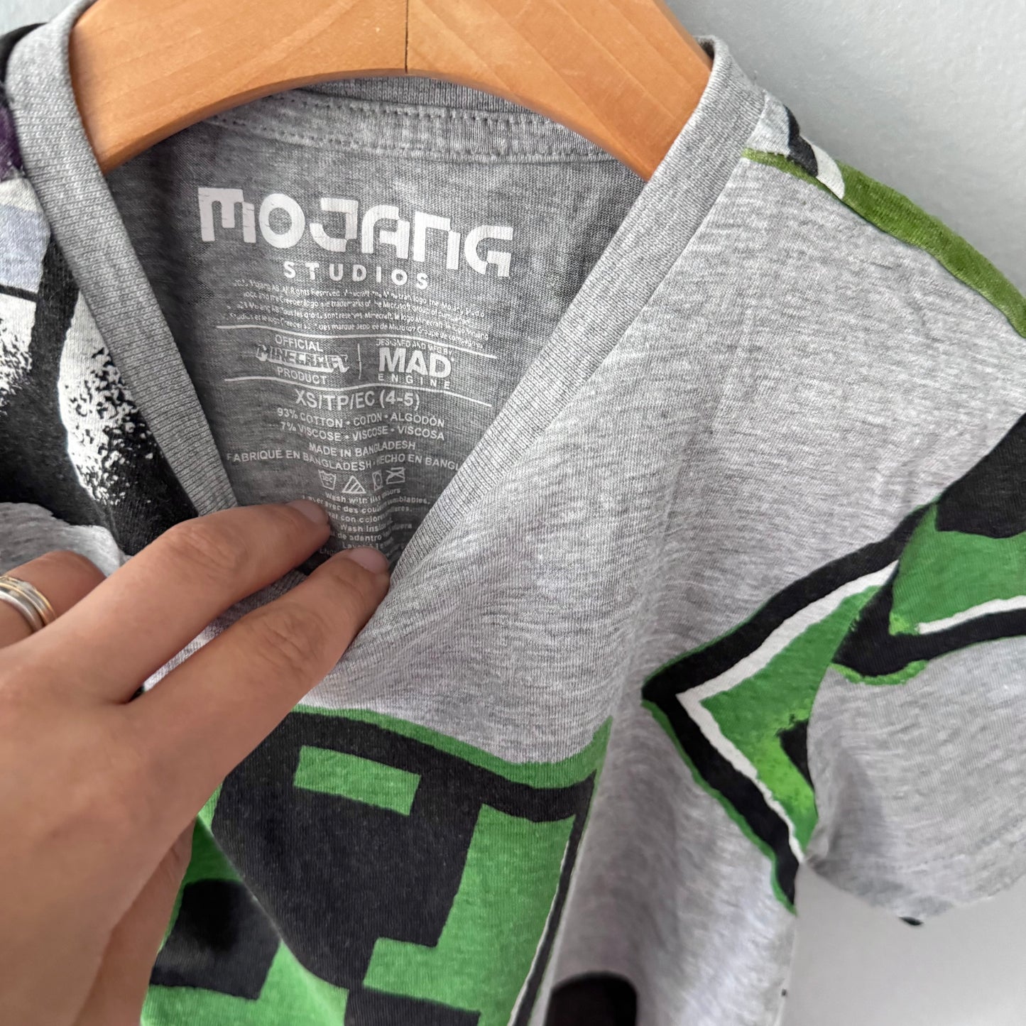 Minecraft / Light grey T-shirt / 4-5Y