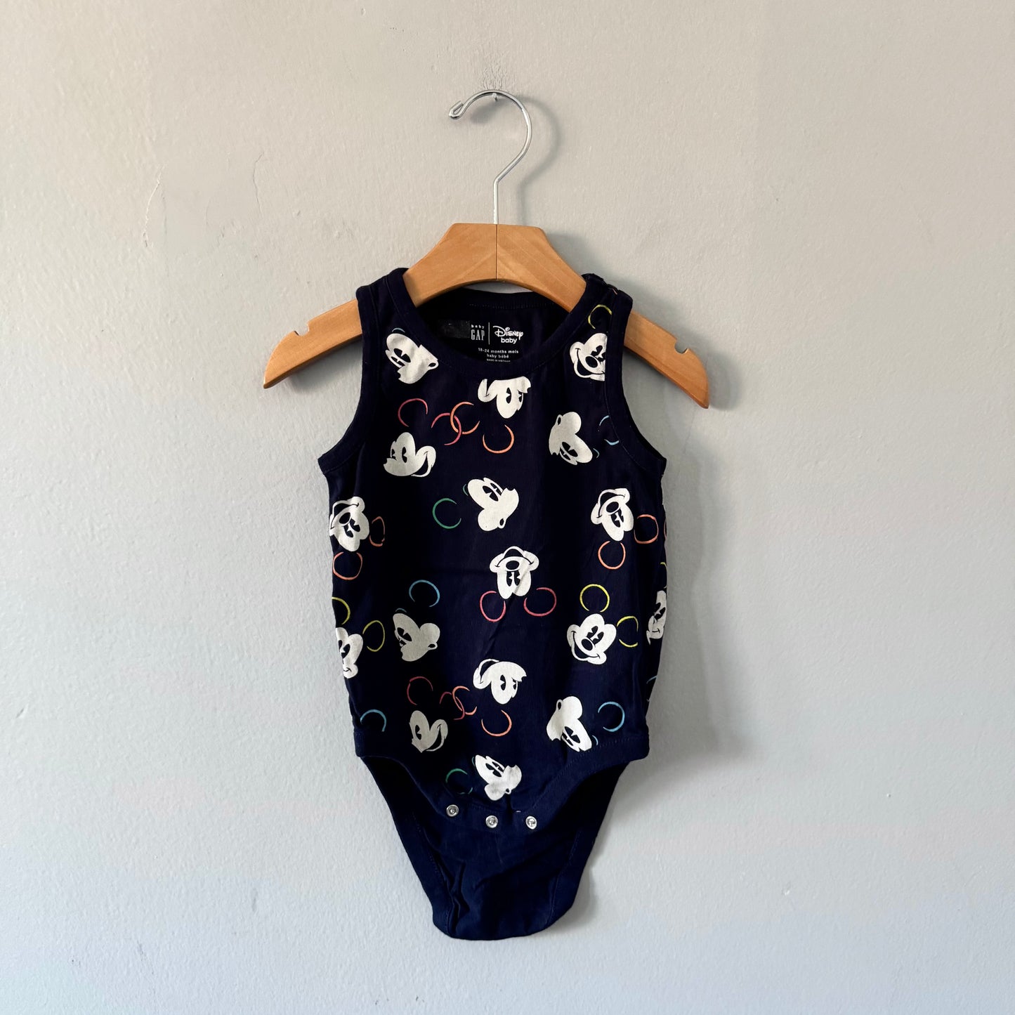 Gap x Disney / Débardeur-grenouillère marine x Mickey / 18-24M