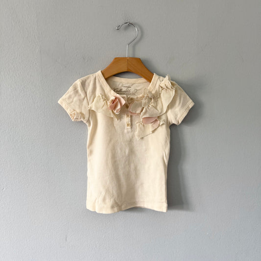 Crewcuts / Ivory ruffle top  / 2Y
