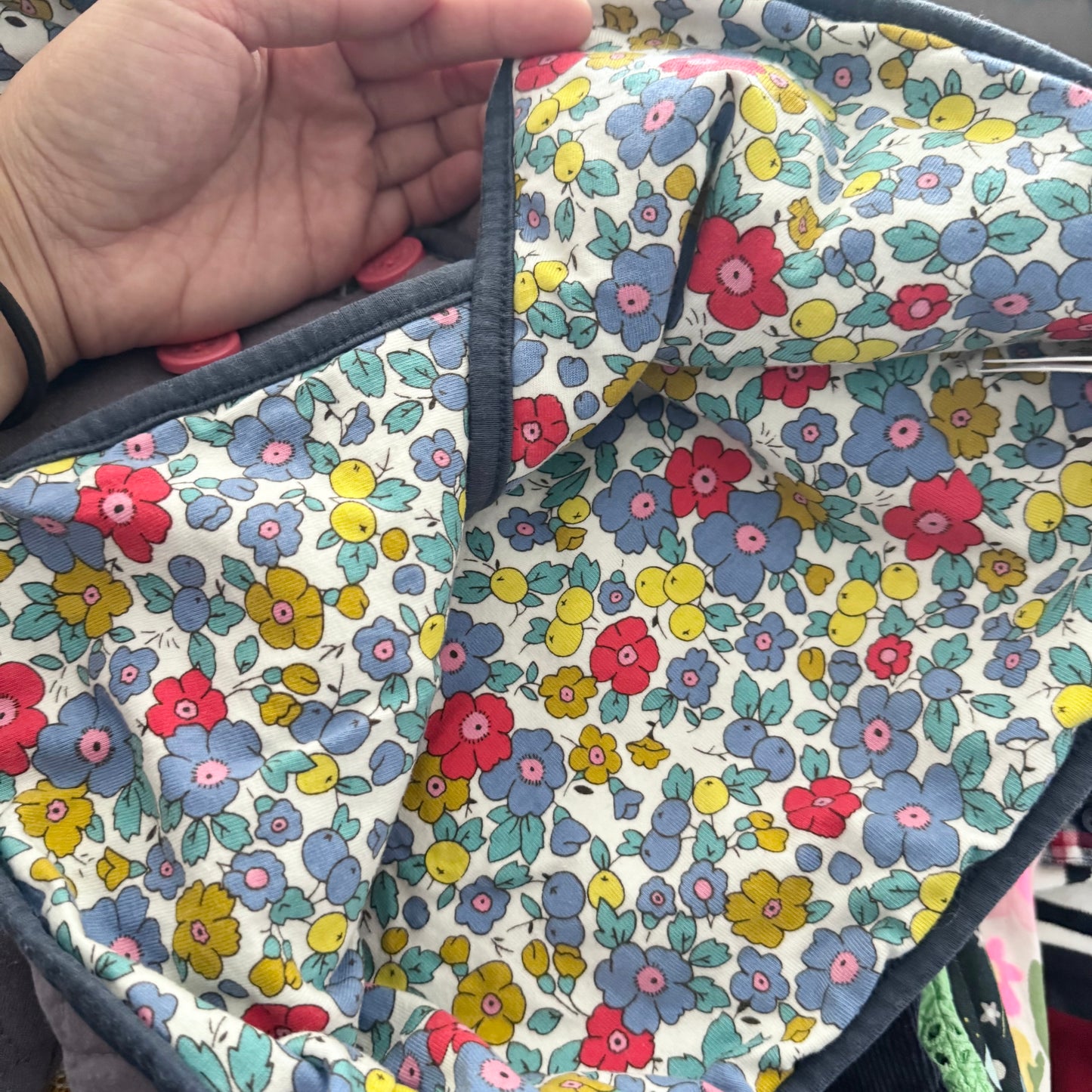 Baby Boden / Purple x floral jacket / 3-6M