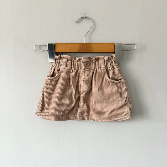 Zara / Brown corduroy skirt / 9-12M