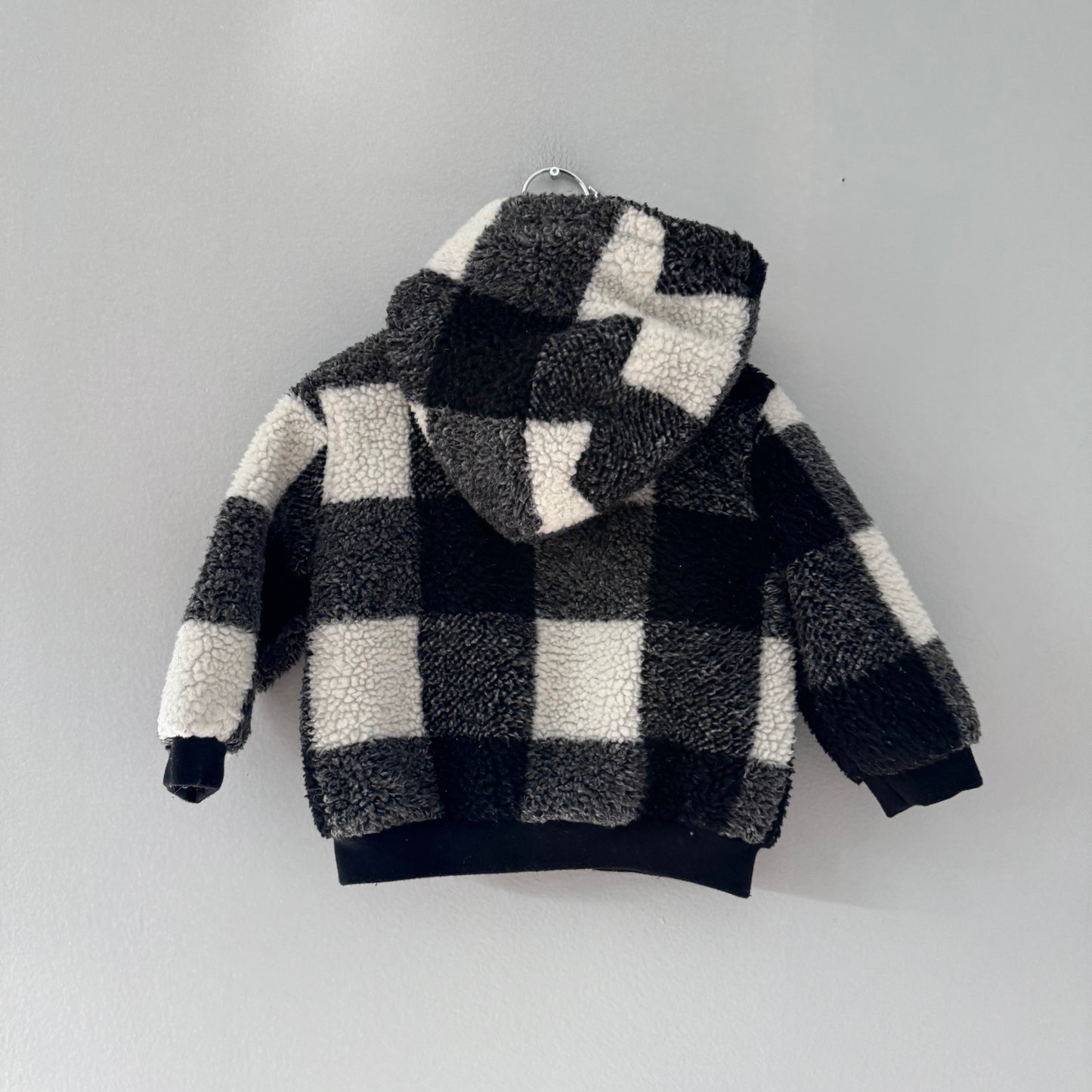 Miles the label / Sherpa plaid zip up jacket / 18M