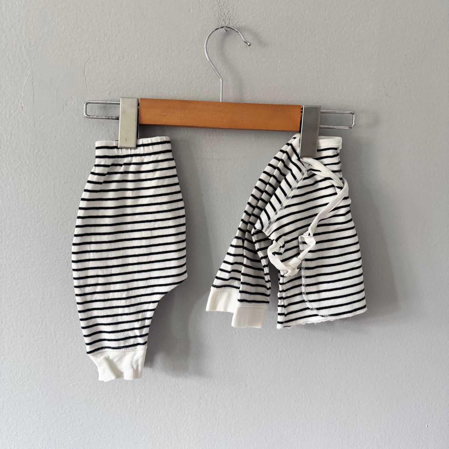 Petit Bateau / Stripe long sleeve set / 3M