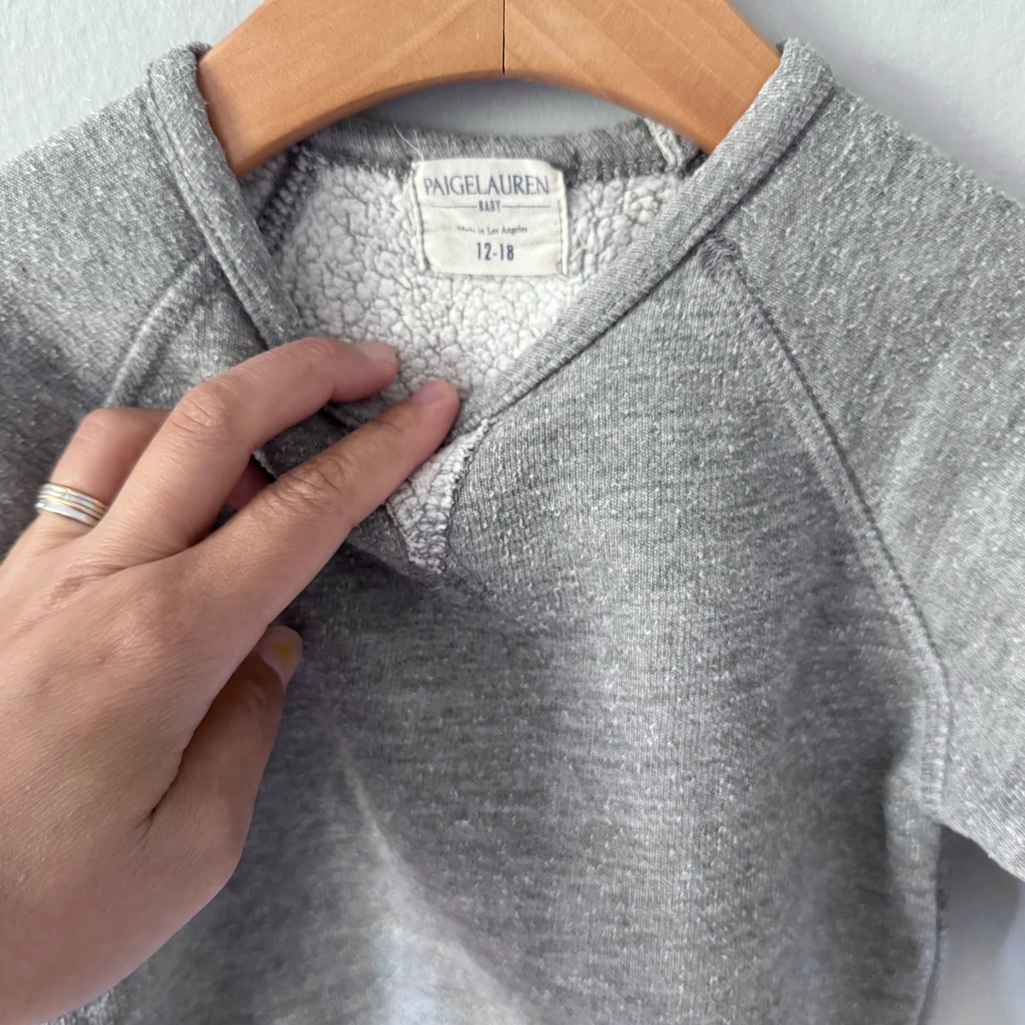 Paige Lauren / Grey sweatshirt / 12-18M