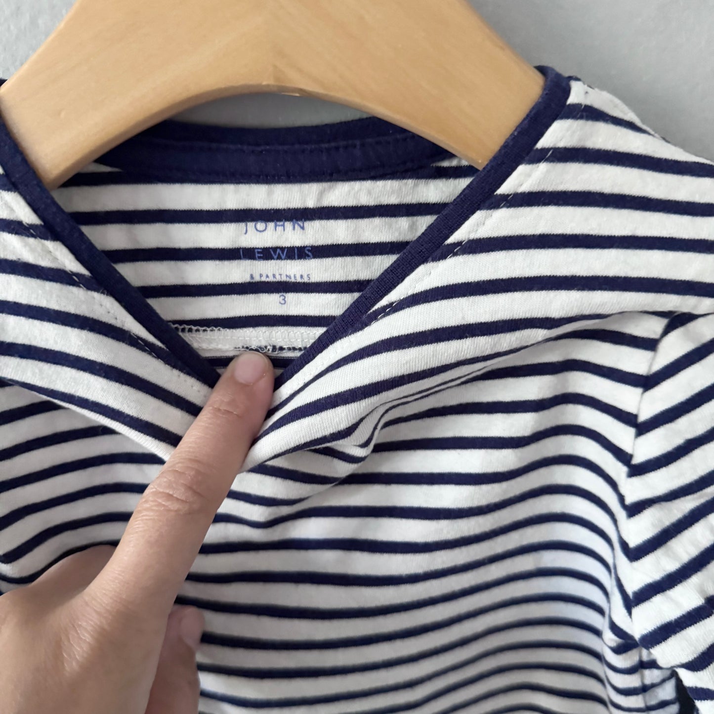 John Lewis / Stripe long sleeve / 3Y