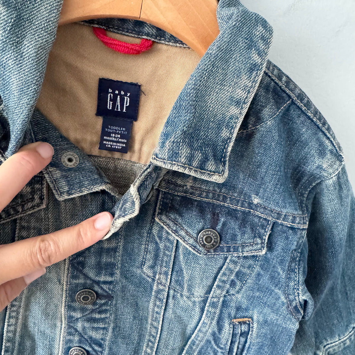 Gap / Denim x woven jacket / 18-24M