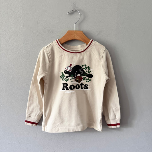 Roots / White long sleeve / 4T