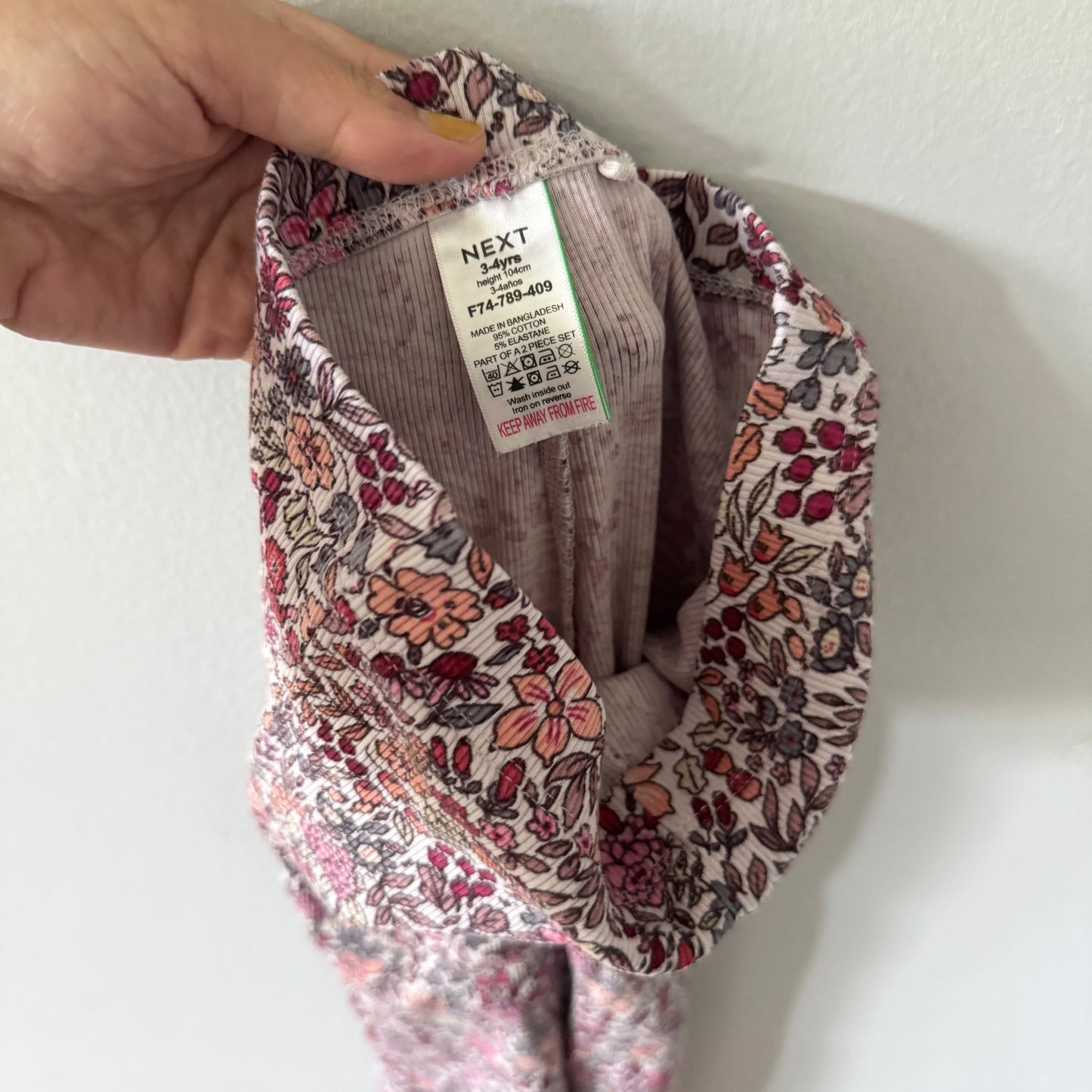 Next / Floral wide leggings / 3-4Y