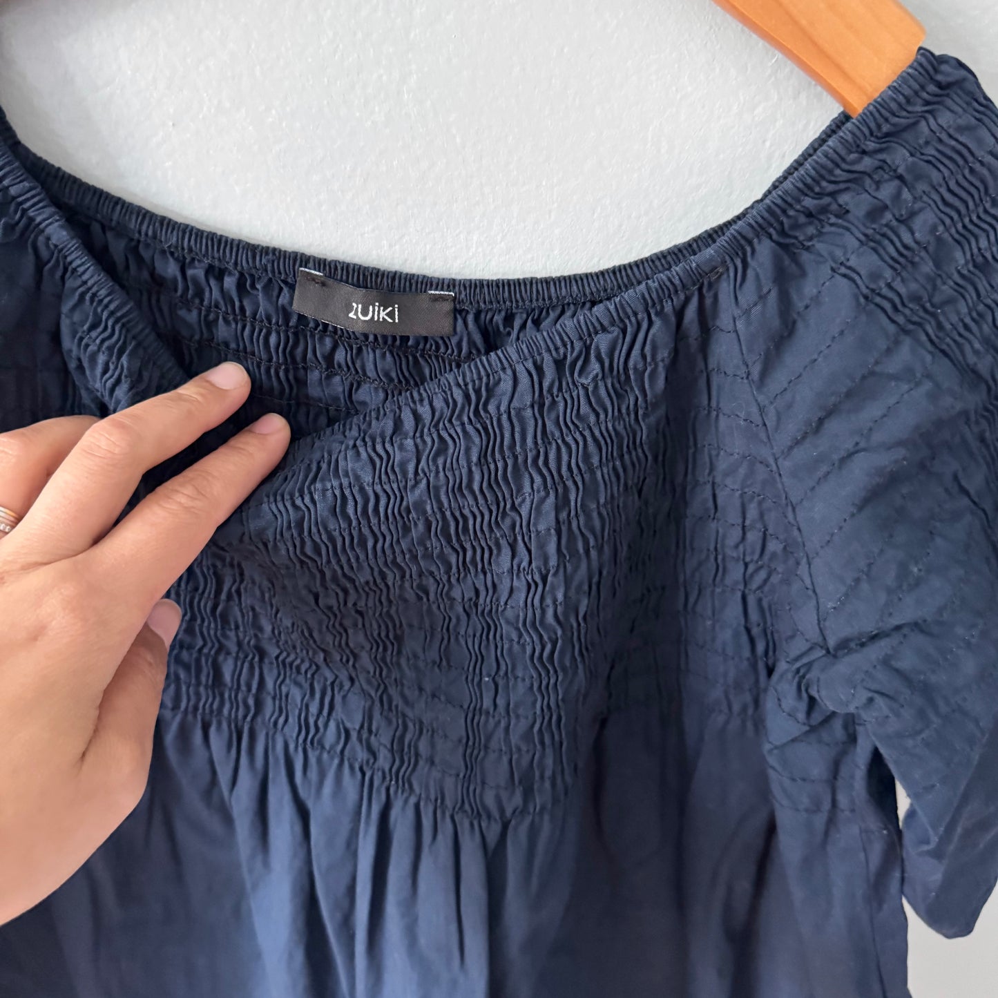 Zuiki / Navy cotton dress / 8-9Y