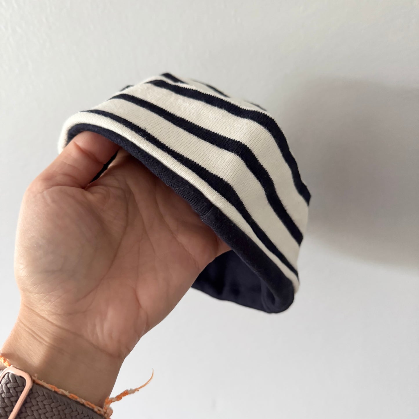 Petit Bateau / Stripe cotton beanie / 12-18M